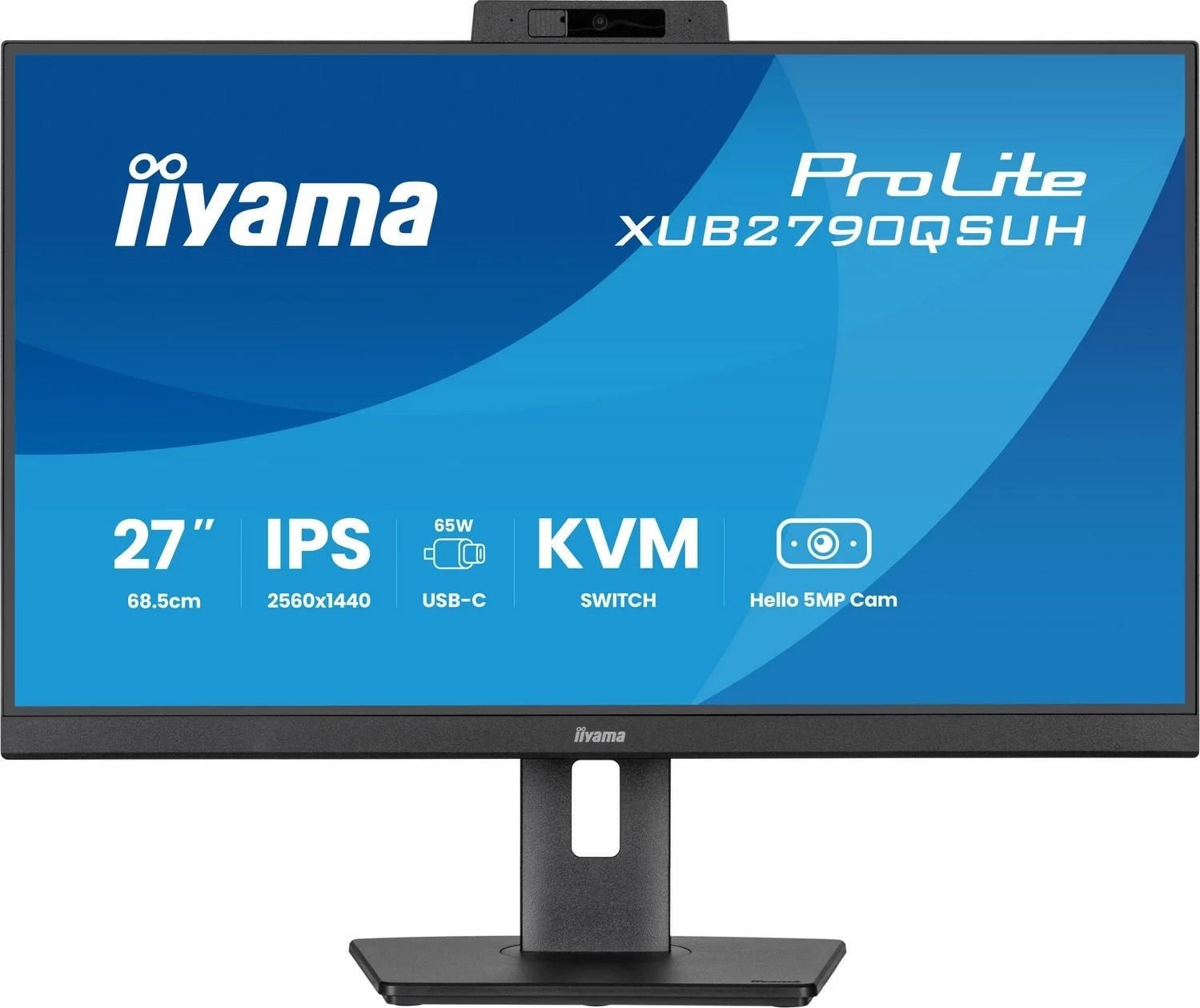 Monitor 27-palčni iiyama ProLite XUB2790QSUH-B2, IPS, 2K, 100 Hz, USB-C, črn