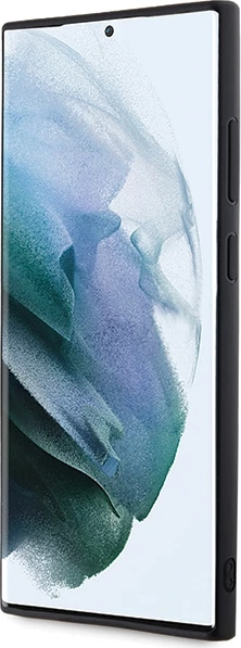 Ovitek za telefon z 3D gumijastim bleščečim logotipom Karl Lagerfeld za Samsung Galaxy S23 Ultra, črn