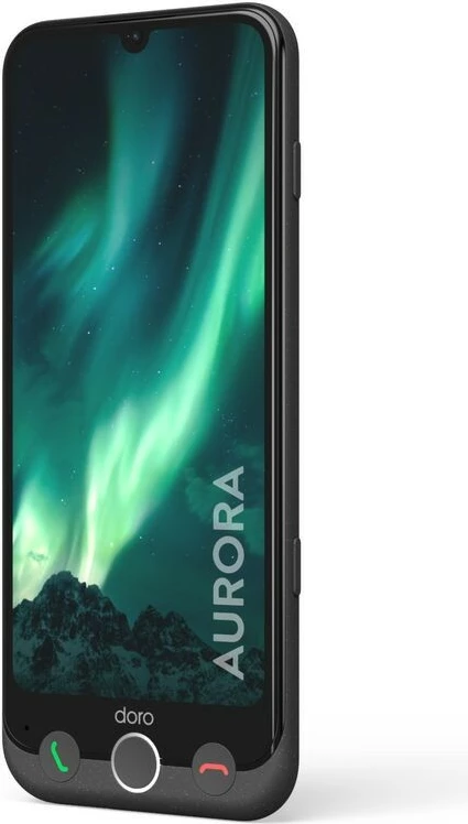 Praktičen pametni telefon Aurora A30 Doro, 6,1", 5000 mAh, 4G, grafit