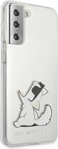 Ovitek za telefon Choupette Fun, Karl Lagerfeld, za Samsung Galaxy S21+, prozoren