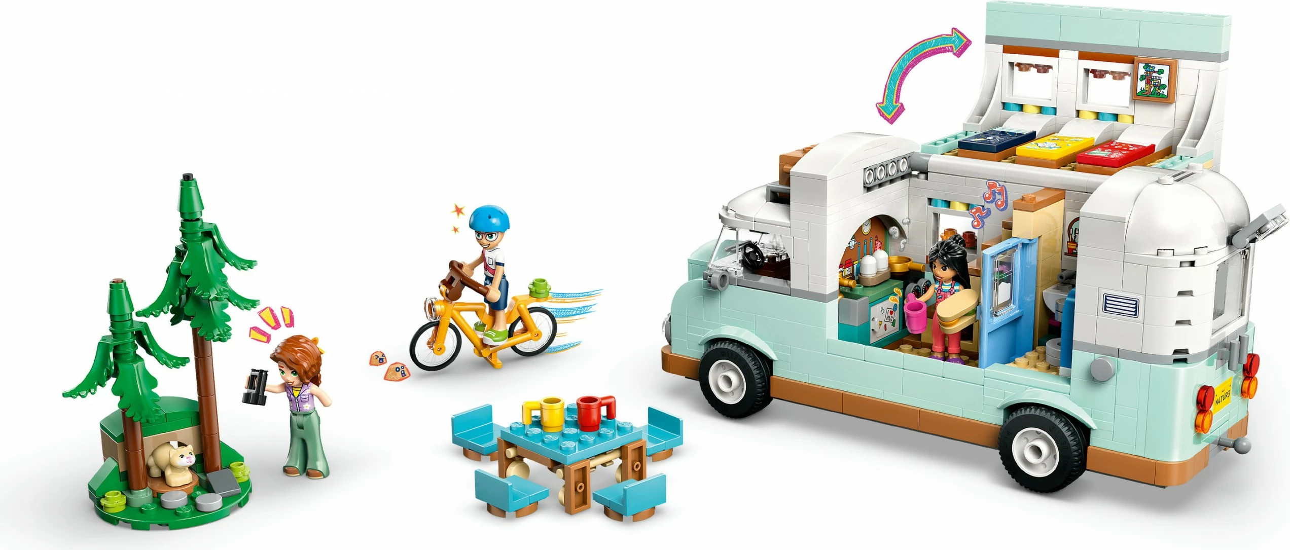 Set za gradnjo avtodoma LEGO Friends 42663, 778 delov, večbarven