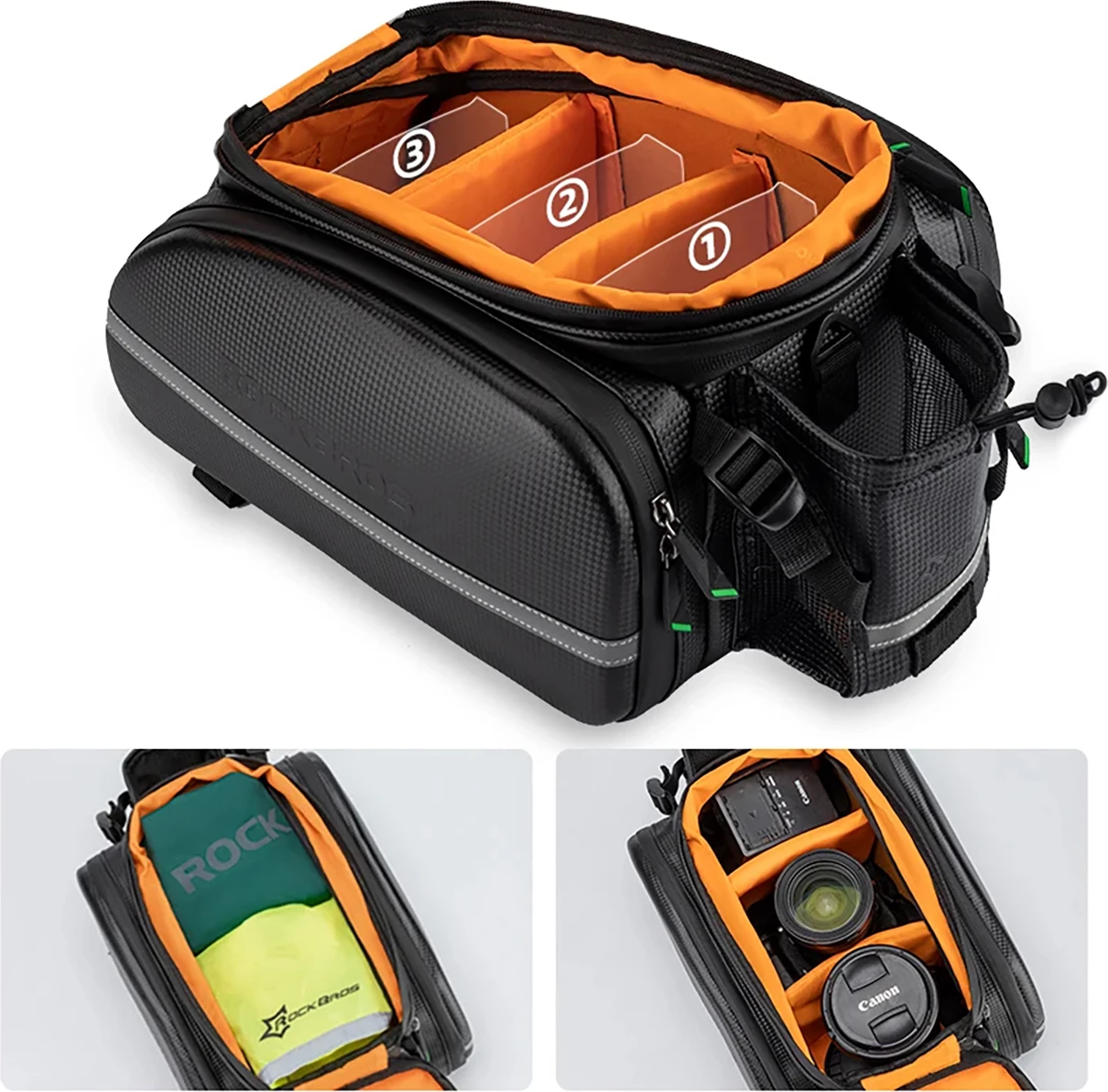 Torba za prtljago za kolo Rockbros A6-6, 35 L, črna