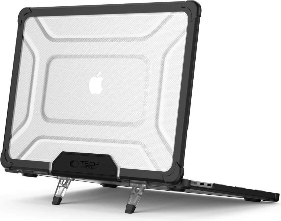 Ovitek, prosojen in črn Tech-Protect SmartShell Pro za MacBook Air 13" M2/M3/M4