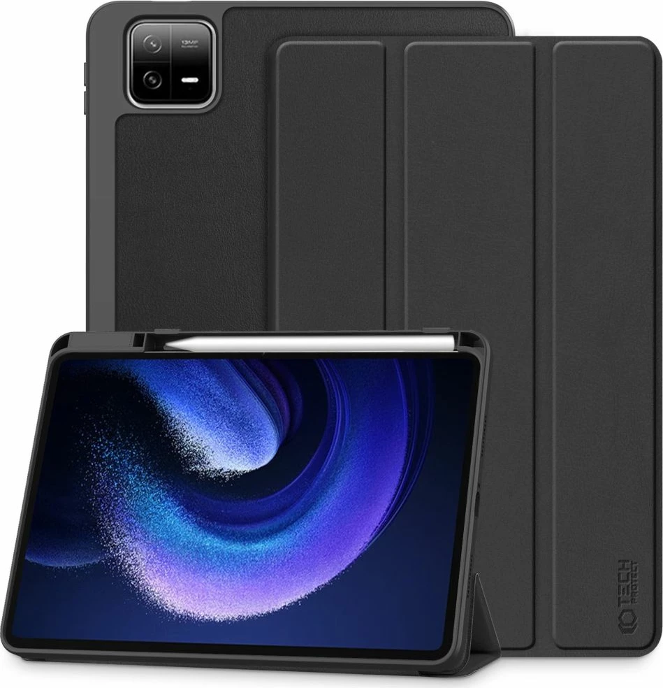 Ovitek za tablico Tech-Protect SC Pen Case, silikonski, črn, za Xiaomi Pad 6 / 6 Pro