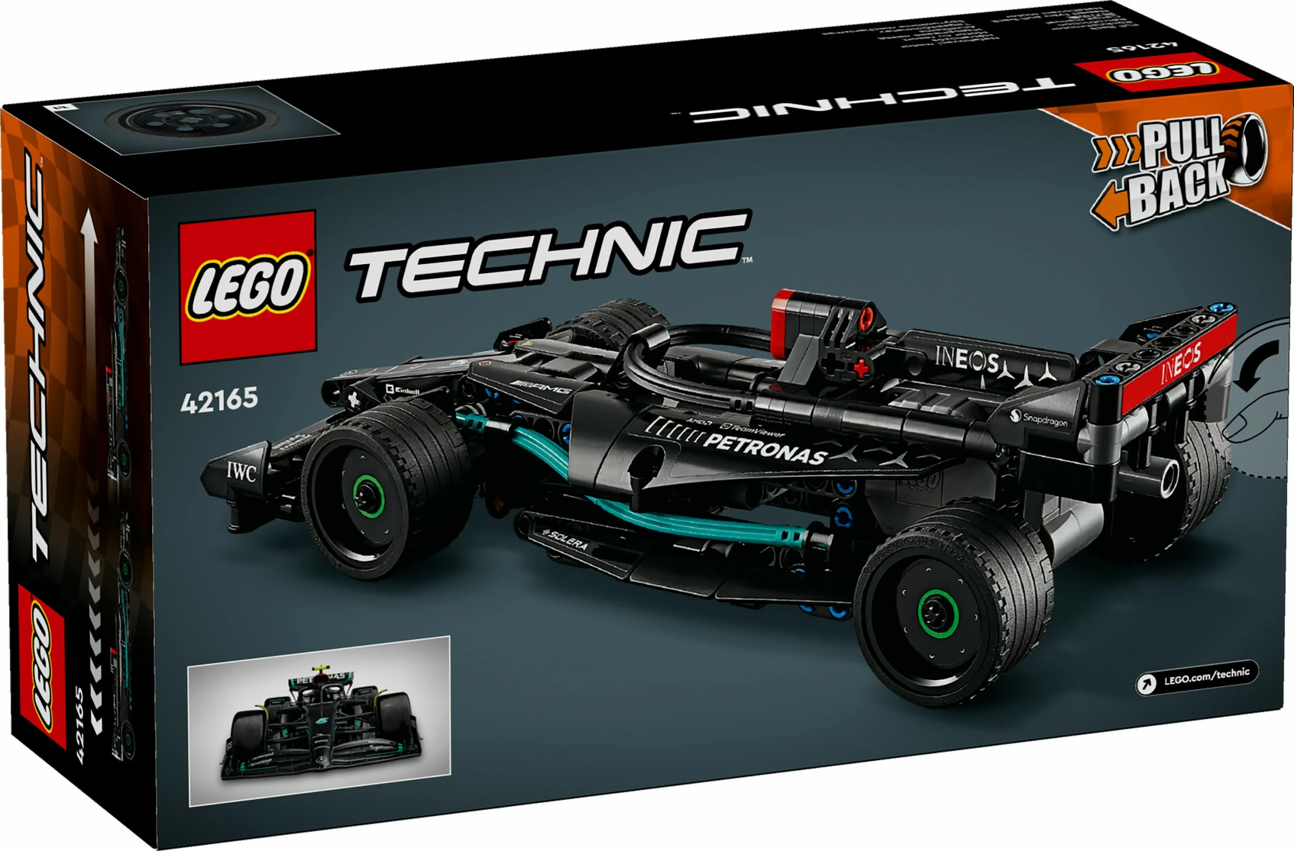 Model dirkalnika Mercedes-AMG F1 W14 E Performance, set LEGO Technic, 240 delov, večbarven