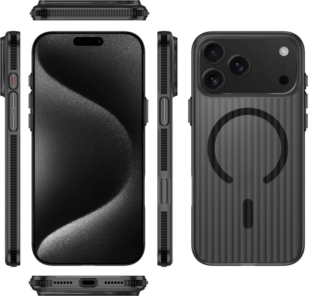 Ovitek za telefon Aero 4smarts za iPhone 17 Pro Max, MagSafe, črn