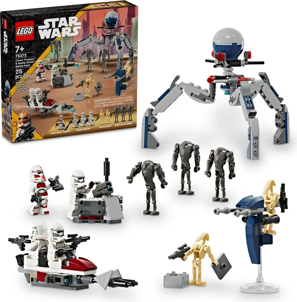 Set za gradnjo Lego Star Wars 75372 Clone Trooper & Battle Droid Battle Pack