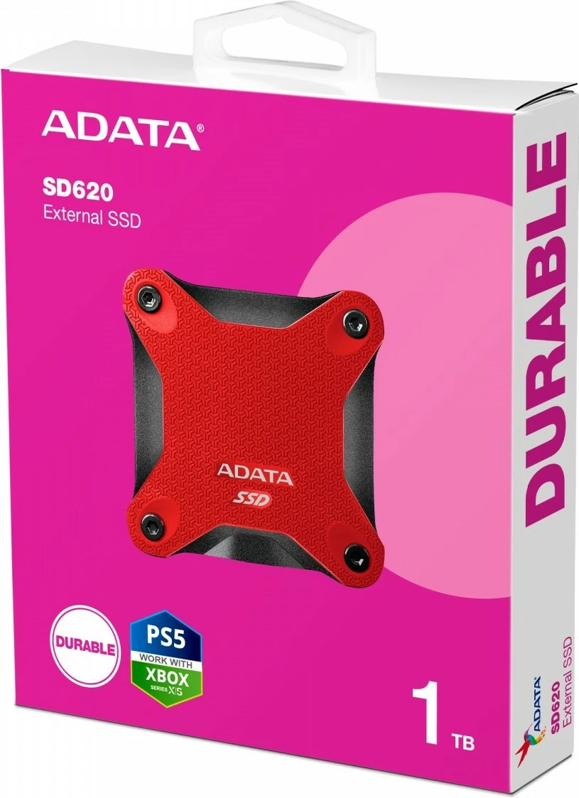 Zunanji SSD Adata SD620, 1TB, USB 3.2, rdeč