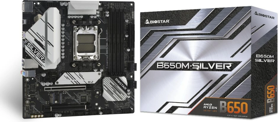 Matična plošča Biostar B650M-SILVER, AMD, Socket AM5, DDR5, 192 GB