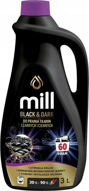 Gél za pranje temnih in črnih oblačil MADONIS MILL Black & Dark, 3L, 60 pranj