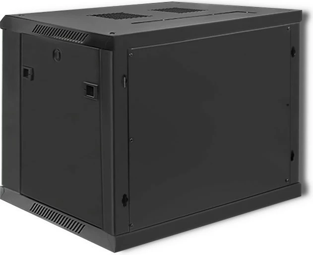 Računalniško ohišje Rack 19-inč, 9U, za montažo na steno, 600 x 500 x 600 mm, črno, Qoltec