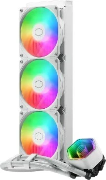 Tekočinsko hlajenje procesorja, Cooler Master MasterLiquid 360 Core II, 3 ventilatorji 12 cm, belo