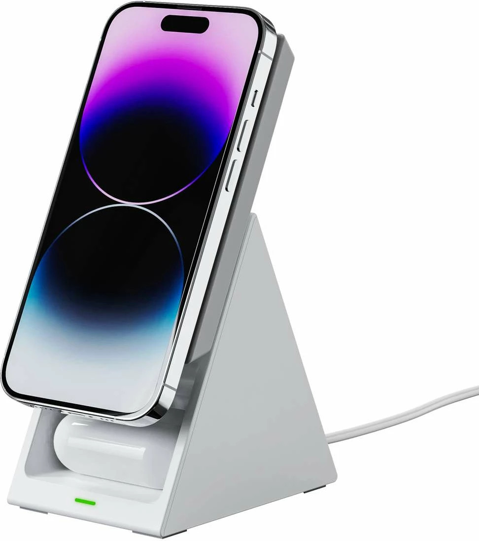 Brezžična 3-v-1 postaja za polnjenje Choetech T600, 15 W, bela