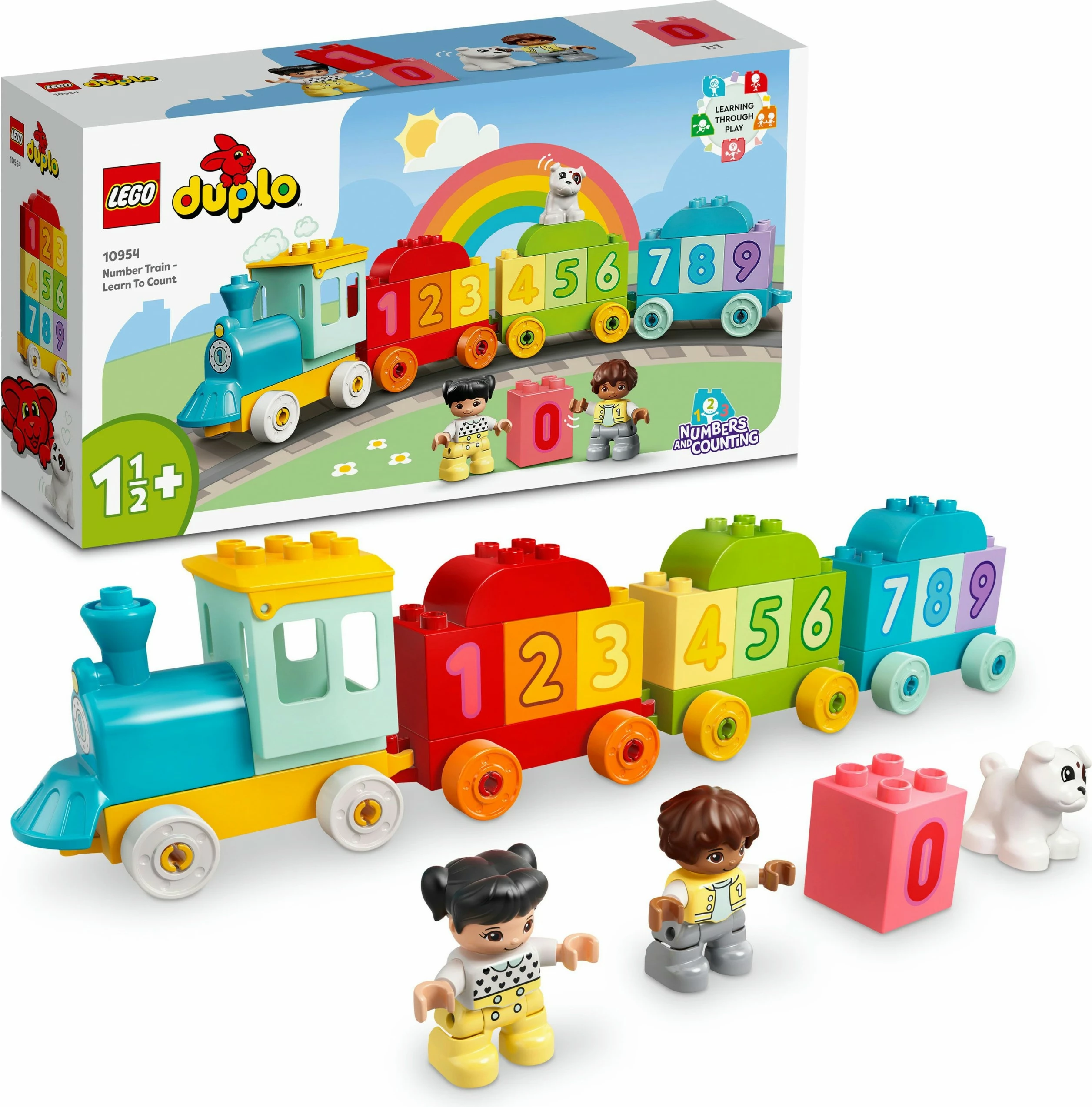 Številski vlak za učenje, LEGO DUPLO, 23 delov, večbarven