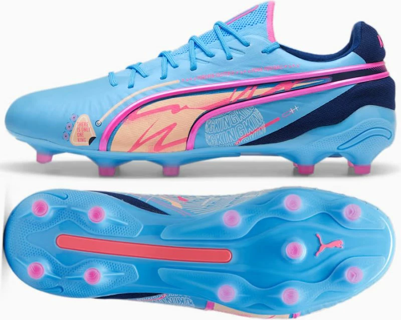 Futbalski čevlji Puma King Ultimate Vol. Up FG/AG, moški, modri
