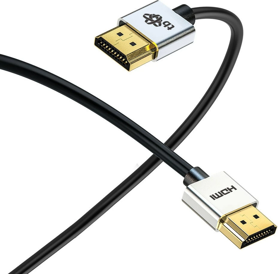 Ultra tanek HDMI kabel, 2 m, 4K 60 Hz, Slim, črn, TB AKTBXVH20SLIM20