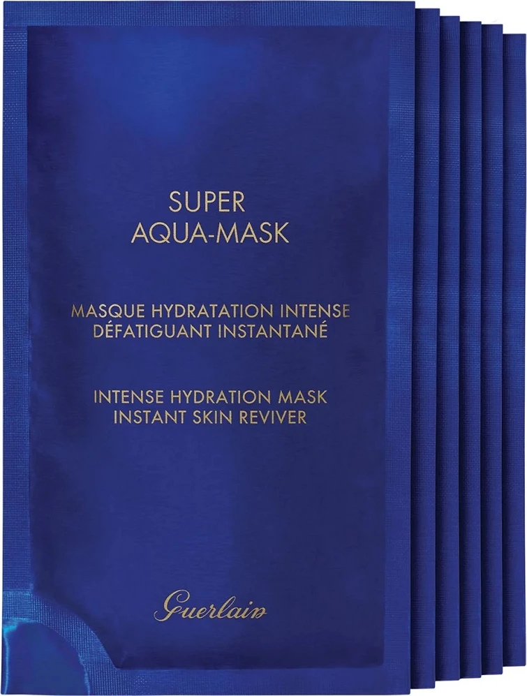 Maska za obraz z intenzivno vlaženjem Guerlain Super Aqua-Mask, 6x30 ml