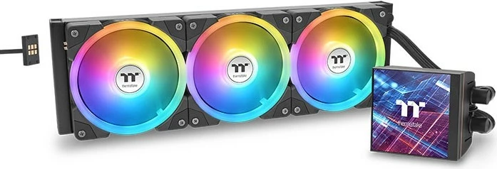 Vodeno hlajenje MAGFloe 360 Ultra, All-in-One, 3 x 120mm ventilatorji, RGB, Thermaltake, črno