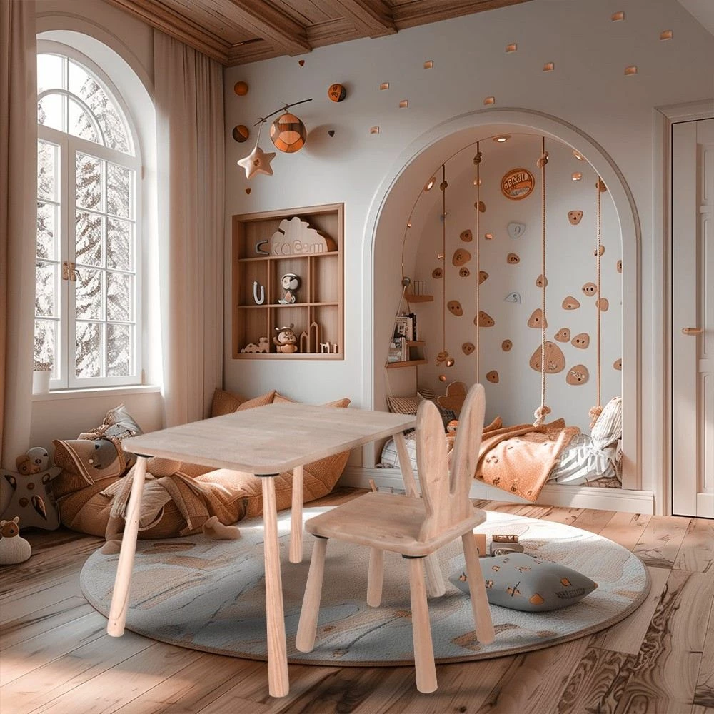 Set za otroško mizo Skye Decor, BLTYZ-AKTV059, barva gabra, 11 delov
