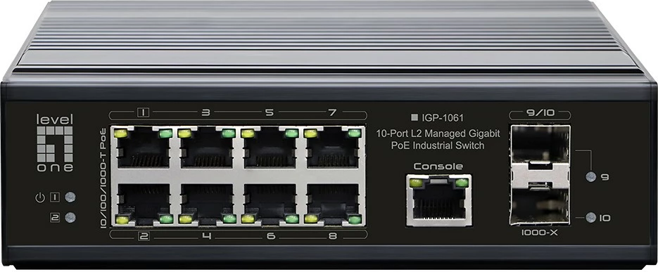 Industrijski preklopnik LevelOne IGP-1061, upravljan, L2, Gigabit Ethernet, PoE