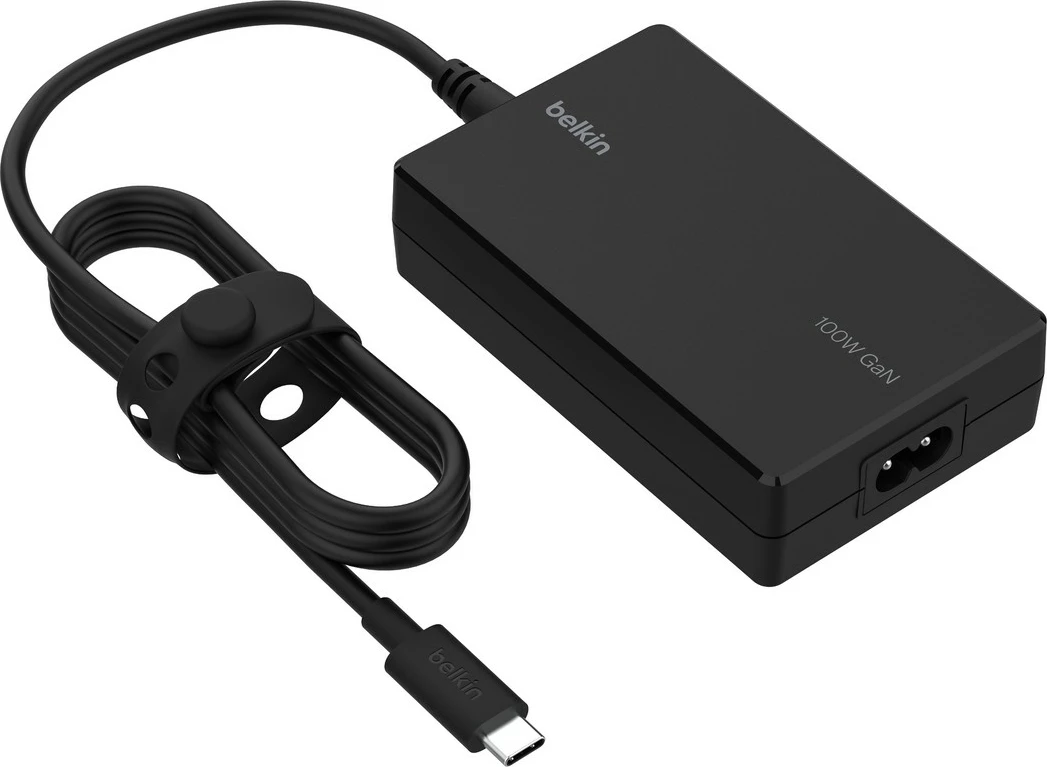 Kompakten karikator 100 W, USB Power Delivery, 2,5 m, črn Belkin INC016VFBK
