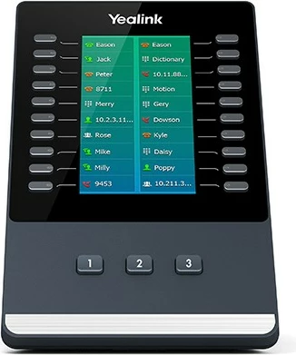 Razširitveni modul z barvnim zaslonom Yealink EXP50, 23 programabilnih tipk, črn, siv