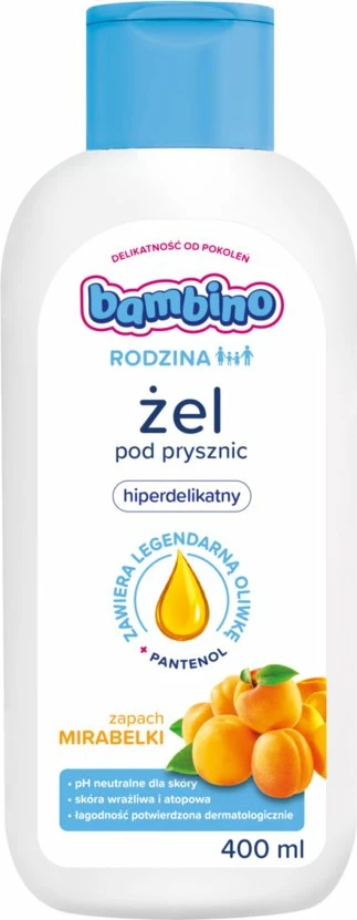 Nježni gel za prhanje Bambino Hypersensitive Family Mirabelle 400 ml