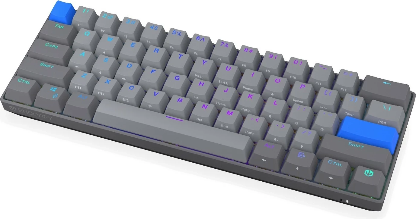Mehanska tipkovnica Endorfy Thock V2 Compact Wireless, 60 %, RGB, siva