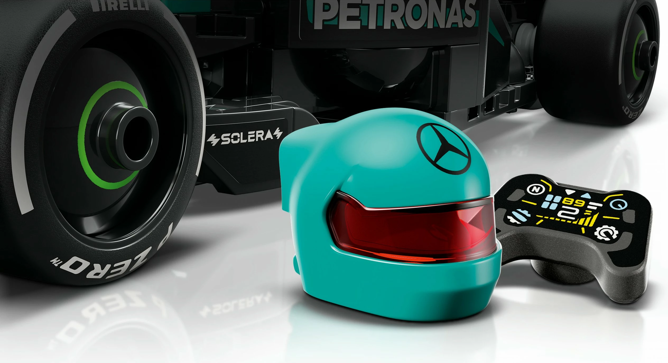 Model dirkalnega avtomobila Mercedes-AMG F1 W15, komplet LEGO, 267 kosov, večbarven