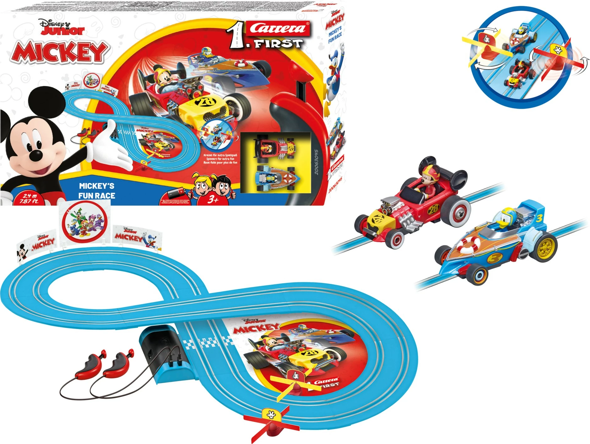 Set dirkališč z Mickeyjem – Carrera Mickey's Fun Race, večbarven