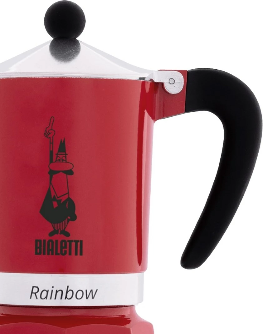Kavni aparat Bialetti Rainbow 1TZ, 60 ml, rdeč