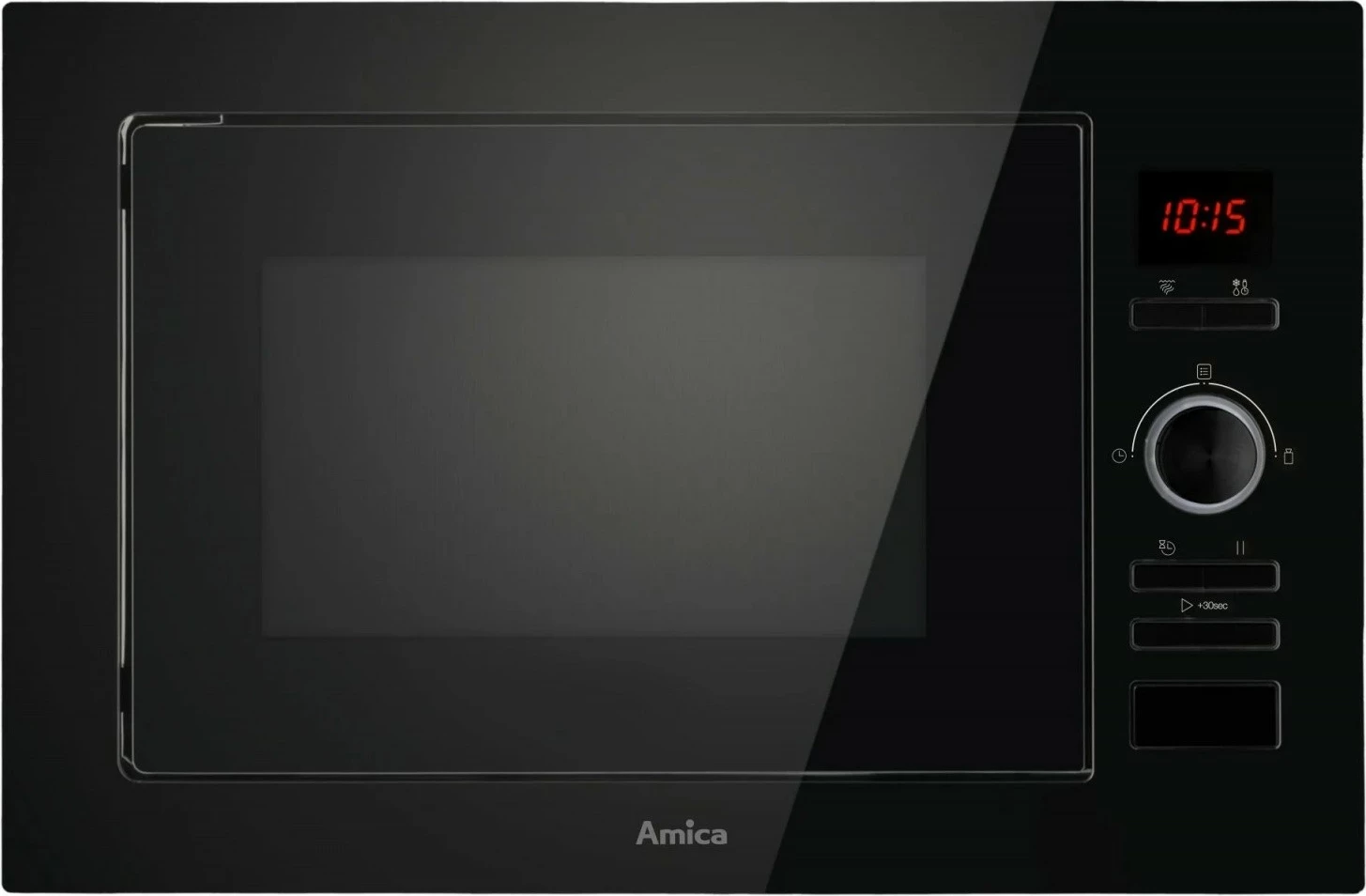 Mikrovalovna pečica z žarom, Amica AMMB25E3GB, 25 L, elektronska, črna