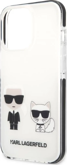 Trdi ovitek za iPhone 13/13 Pro Karl Lagerfeld KLHCP13LTPEKCW, bel