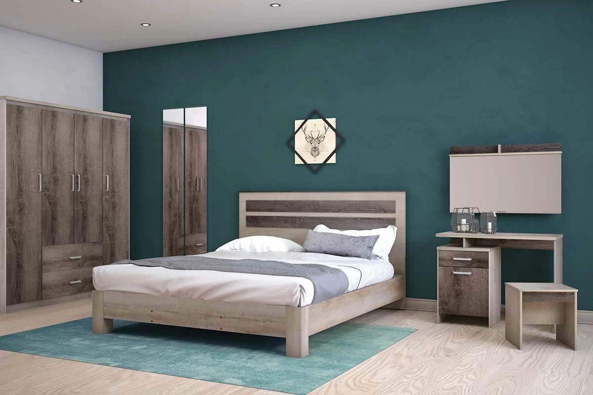 Tualetna mizica s ogledalom Olympus, barva castillo-toro