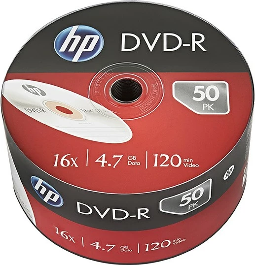 DVD-R 4,7 GB 16x, 50 kosov, cake box — Verbatim (HP)