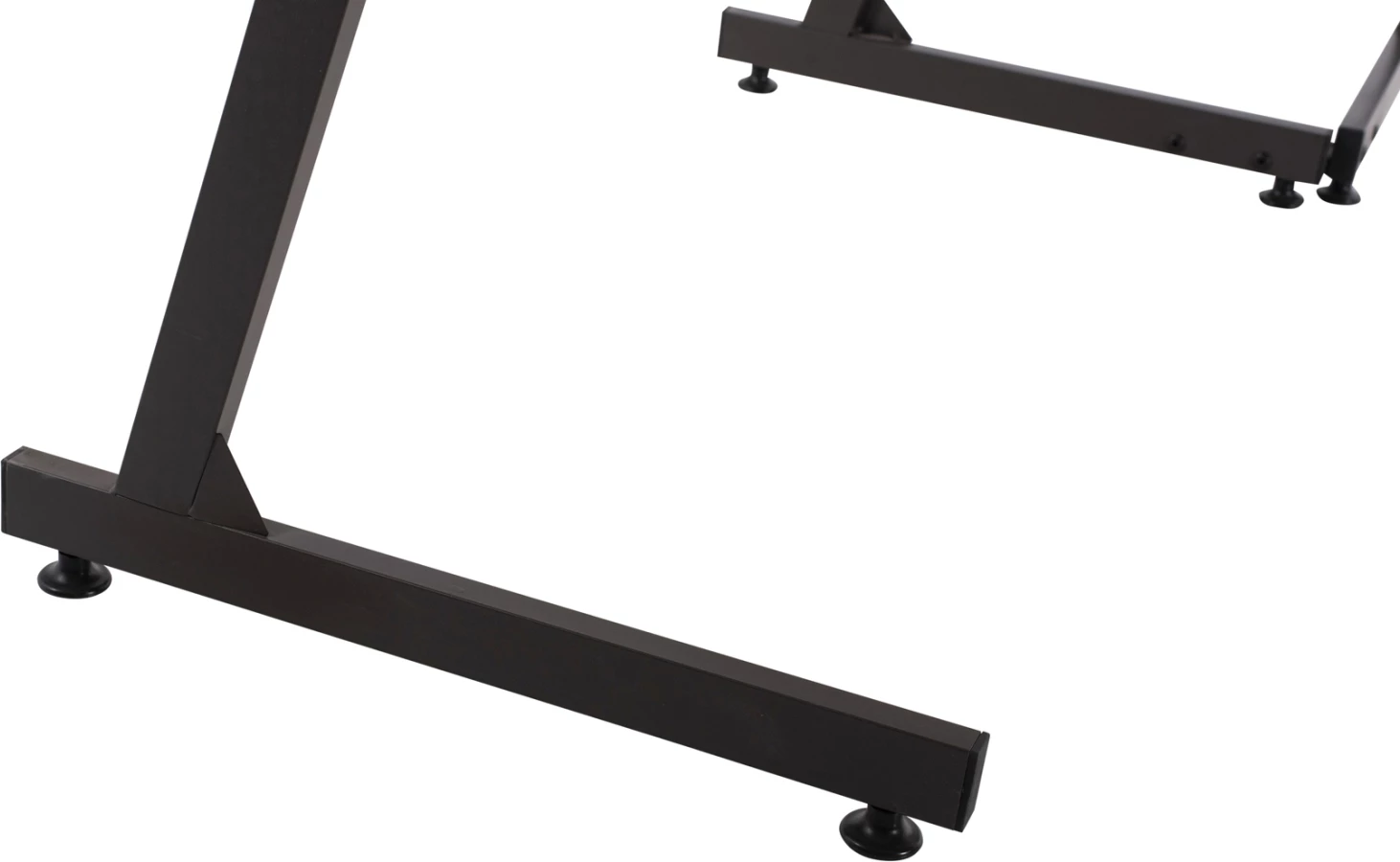 Kotna pisalna miza FH9319 temno siva kovinski okvir in MDF namizje v barvi hrasta 147X112X74Hcm