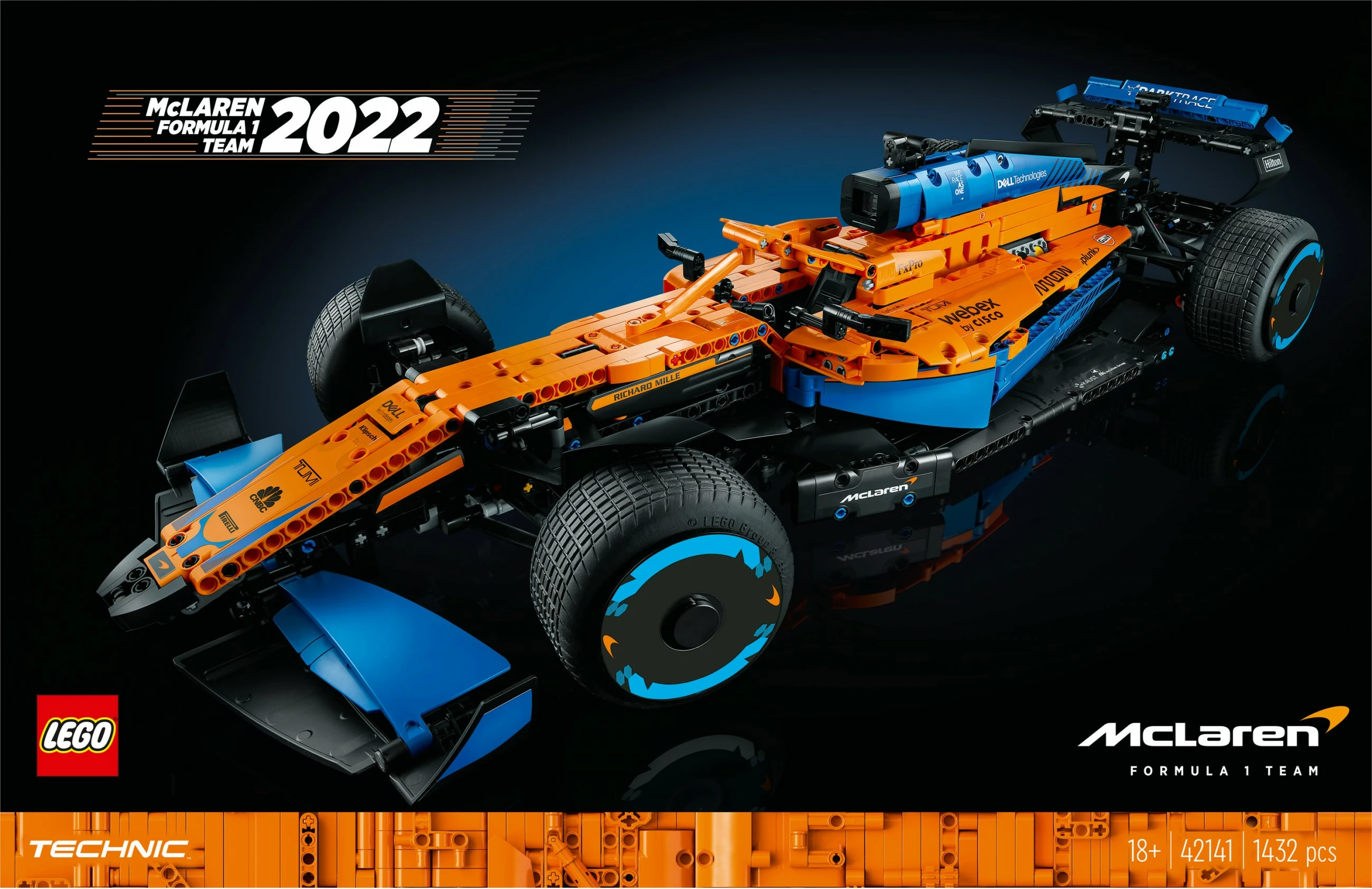 Detajni gradbeni komplet McLaren Formula 1 LEGO Technic, 1434 kosov, večbarven