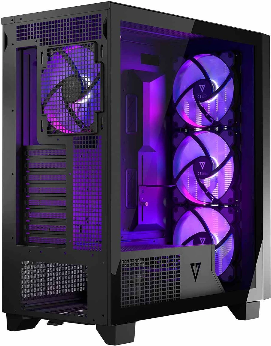 Računalniško ohišje MODECOM Volcano Perun Apex ARGB Midi, črno