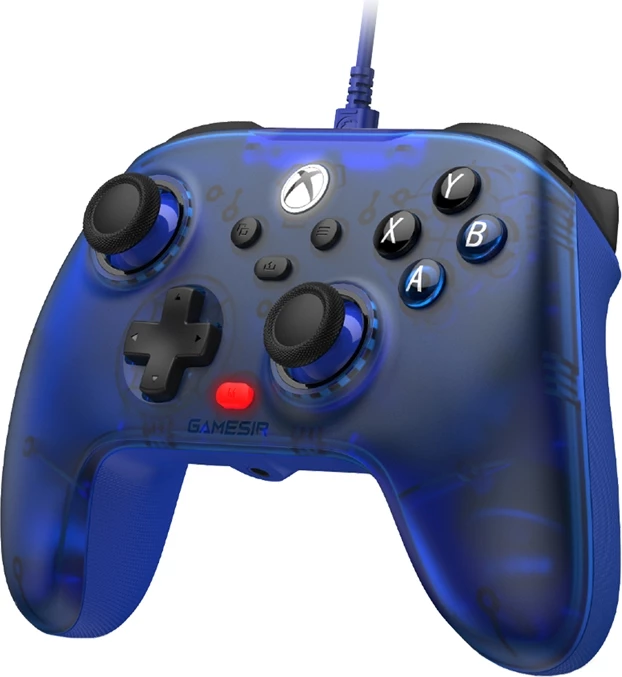 Igralni krmilnik z žico GameSir T7, za Xbox, PC, moder