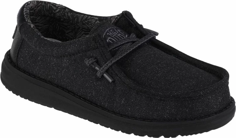 Čevlji za fante Hey Dude Wally Youth Basic Jr 40041-001, črni