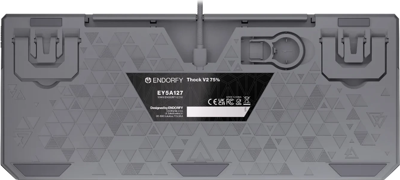 Mehanska tipkovnica 75% Endorfy Thock V2, RGB, Hot-Swap, siva