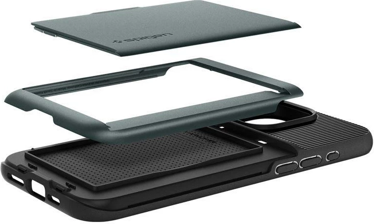 Ovitek za telefon Slim Armor CS Spigen za iPhone 15 Pro Max, temno zelen
