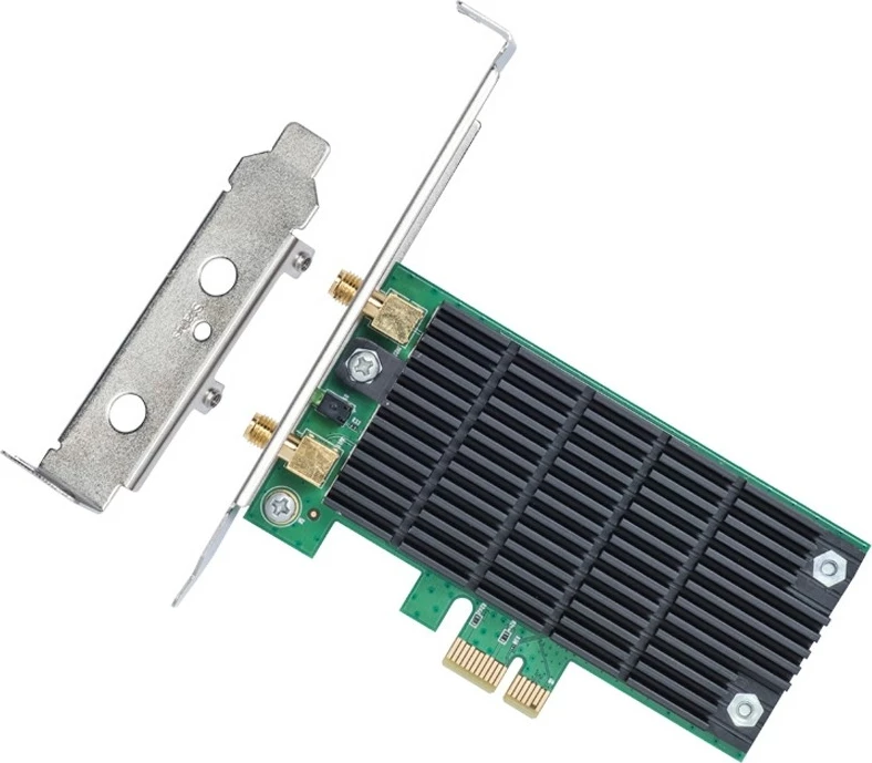 Kartica Wi‑Fi Archer T4E, TP‑Link, PCI Express, AC1200, črno‑zelena