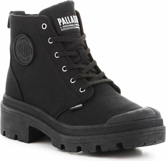 Čevlji Palladium Pallabase Twill za ženske, črni