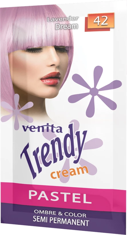 Krema za barvanje las 42 Lavender Dream 35 ml, Venita Trendy Cream Ultra, za ženske