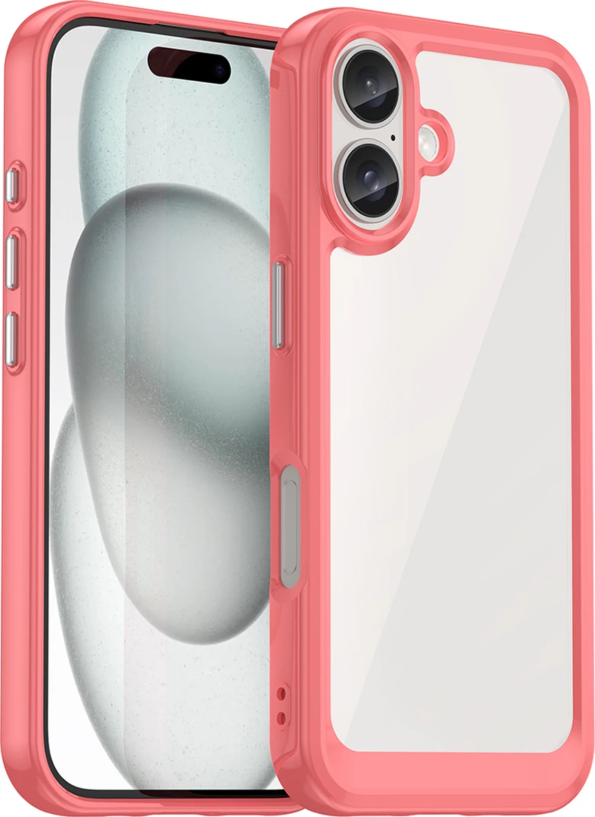 Ovitek za telefon Hurtel Outer Space za iPhone 16 Plus, rdeč