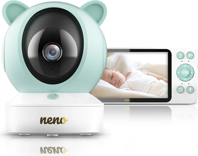 Monitor za dojenčke z vrtljivo kamero, 5" zaslon, bel NENO IVO