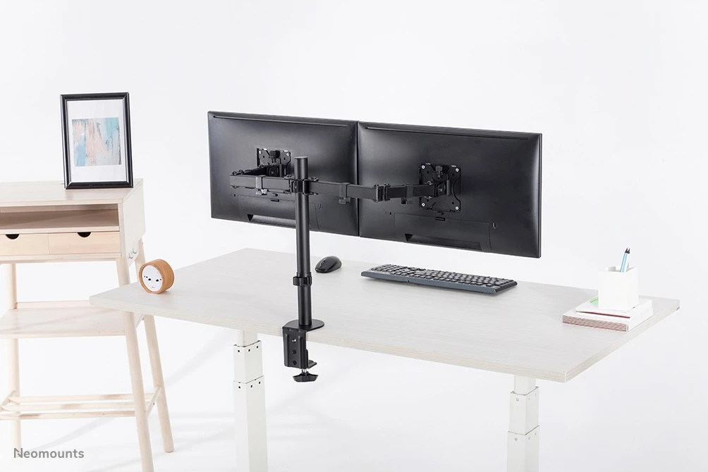 Krajša arm za dva monitorja Neomounts Newstar FPMA-D550DBLACK, 8 kg, 10"-32", črn