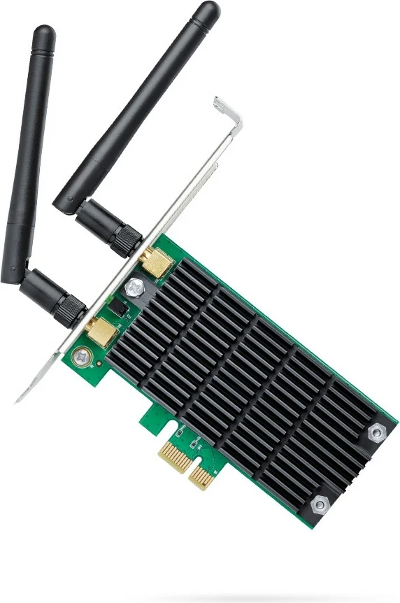 Kartica Wi‑Fi Archer T4E, TP‑Link, PCI Express, AC1200, črno‑zelena