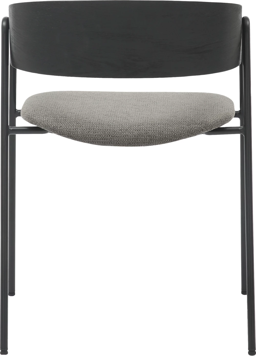 Jedilni stol KORIN FH9975.02 kovina in vezana plošča v črno-sivi tkanini 54x51x72,5H cm, set 2 kosov